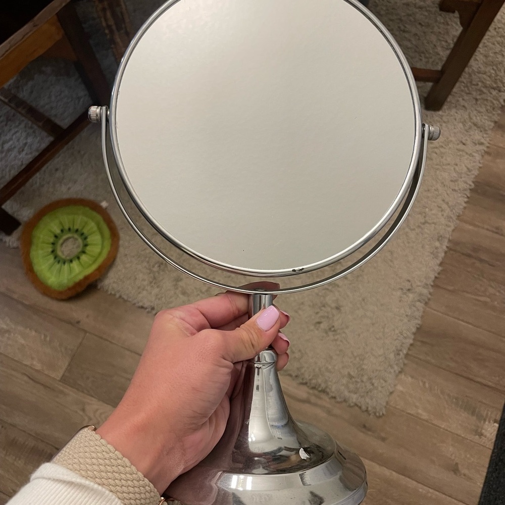 Silver Tabletop Vanity Mirror